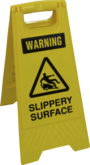 Safety PVC Stand - Warning Slippery Surface